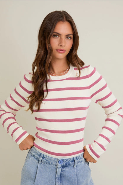 Kandis Striped Bodysuit