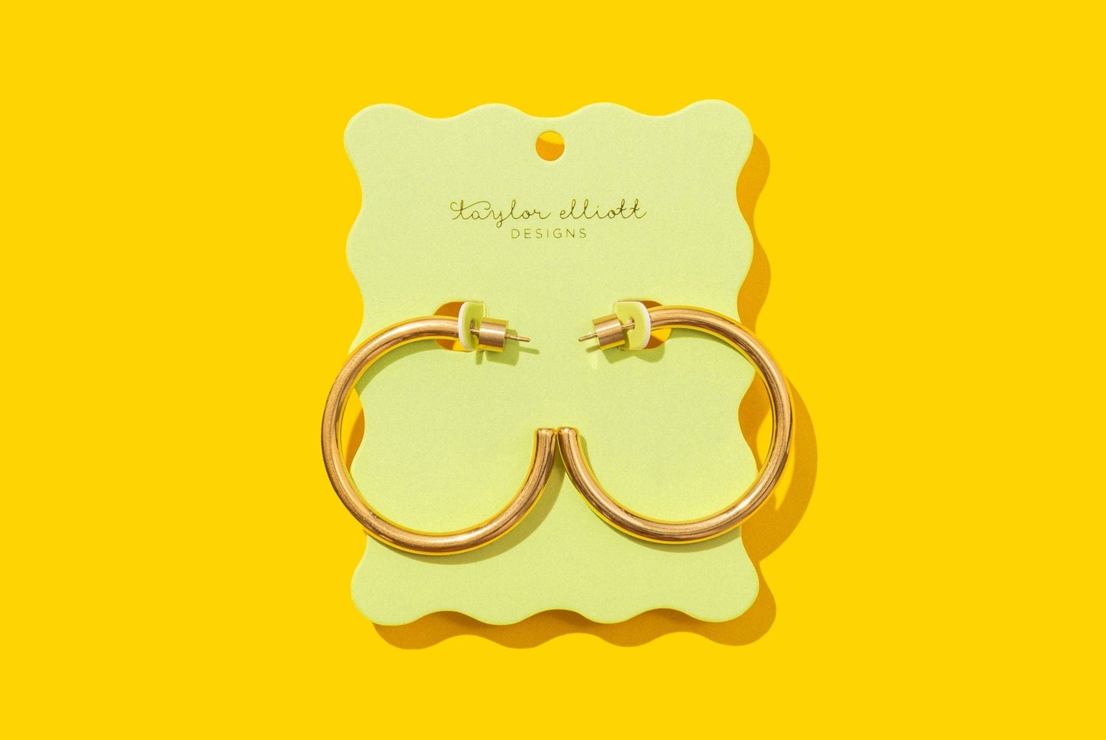 Hoop Earrings - Large - Gold-Plated - Terry