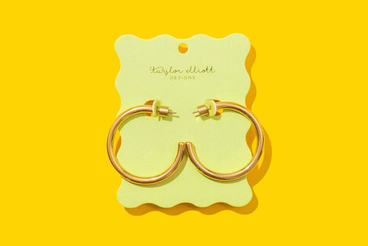 Hoop Earrings - Large - Gold-Plated - Terry