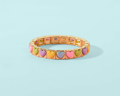 Enamel Stretch Bracelet - Love - Assorted Styles