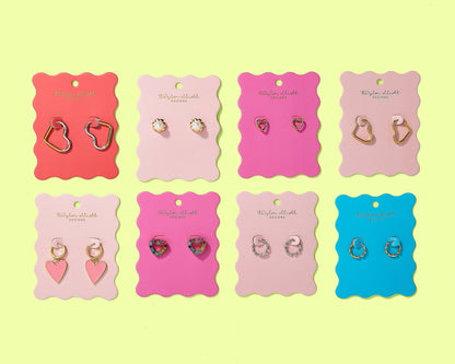 Huggie Earrings - Gold-Plated Hearts - Josephine