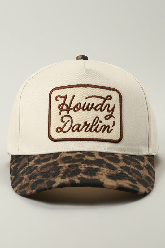 Howdy Darlin Leopard Trucker Hat