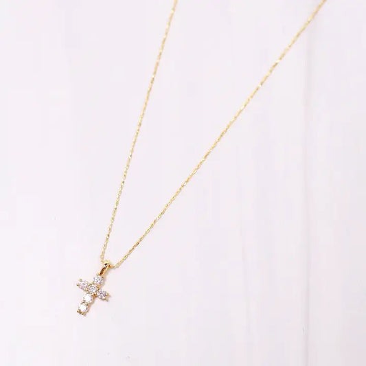 Kitty Cross Necklace