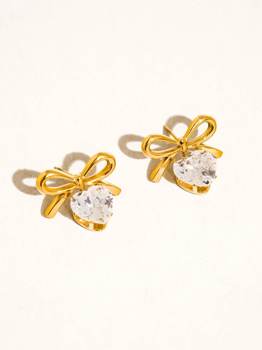 Heart and Bow Earring