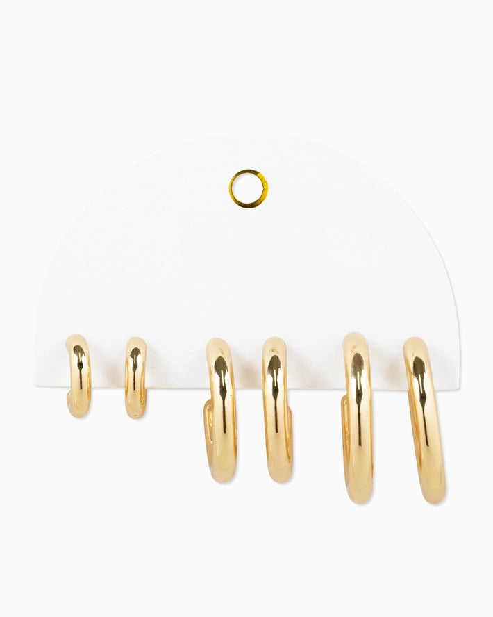 Lightweight Hoop Earring Set