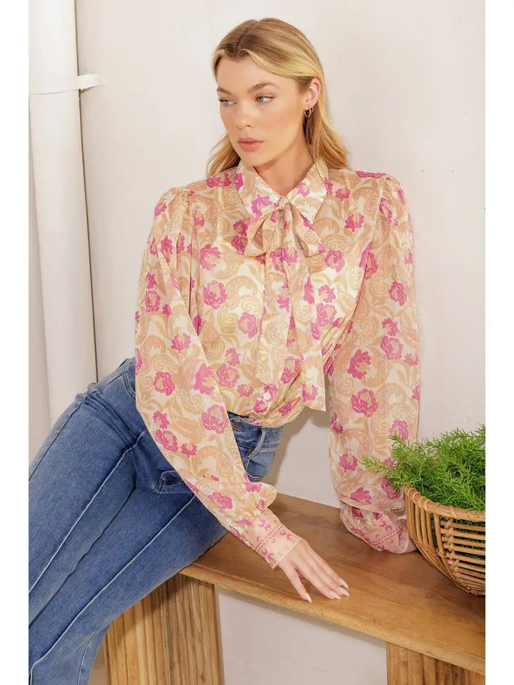 Printed Woven Top