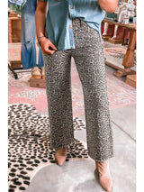 Frayed Leopard Jeans
