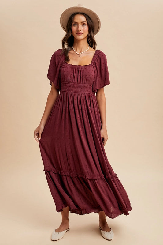 Dolly Flutter Sleeve Maxi