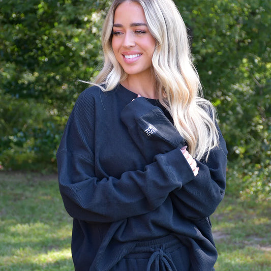 Waffle Pop Long Sleeve Top