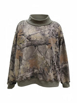 Camo Mock-Neck