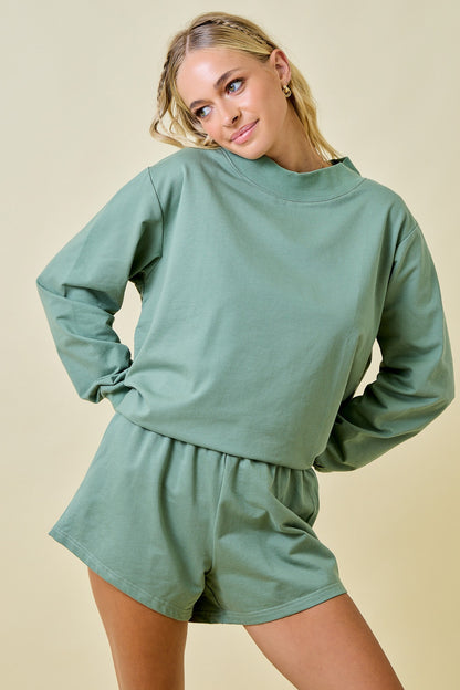 Mock Neck Sweatshirt