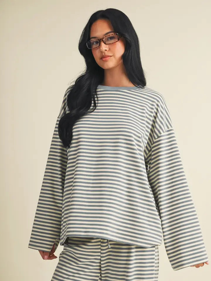 Striped Soft Oversized Top