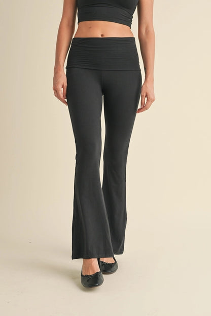 Soft Foldover Flare pants