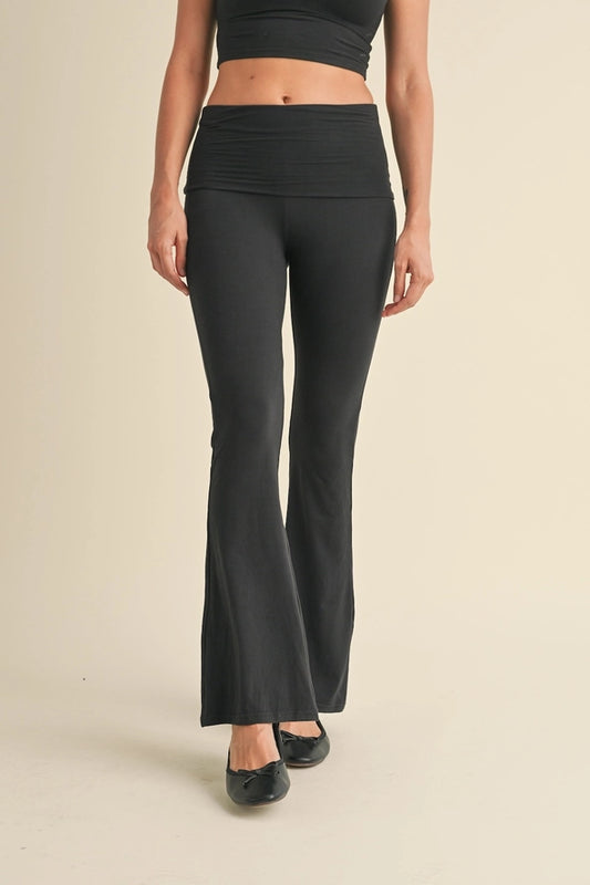 Soft Foldover Flare pants