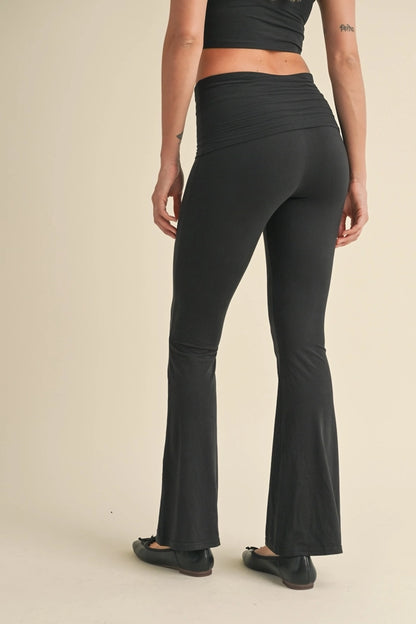 Soft Foldover Flare pants