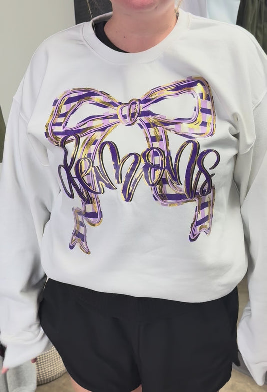 Demons Gold Foil Bow Sweatshirt