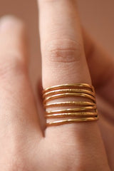 Adjustable 18K Plated Stainless Steel Ring
