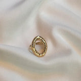 Hammered Open Circle Ring