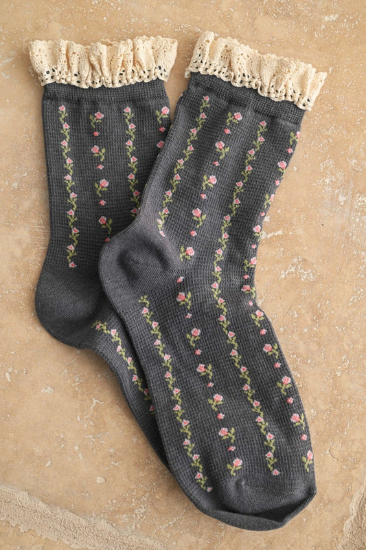 Crochet Floral Socks