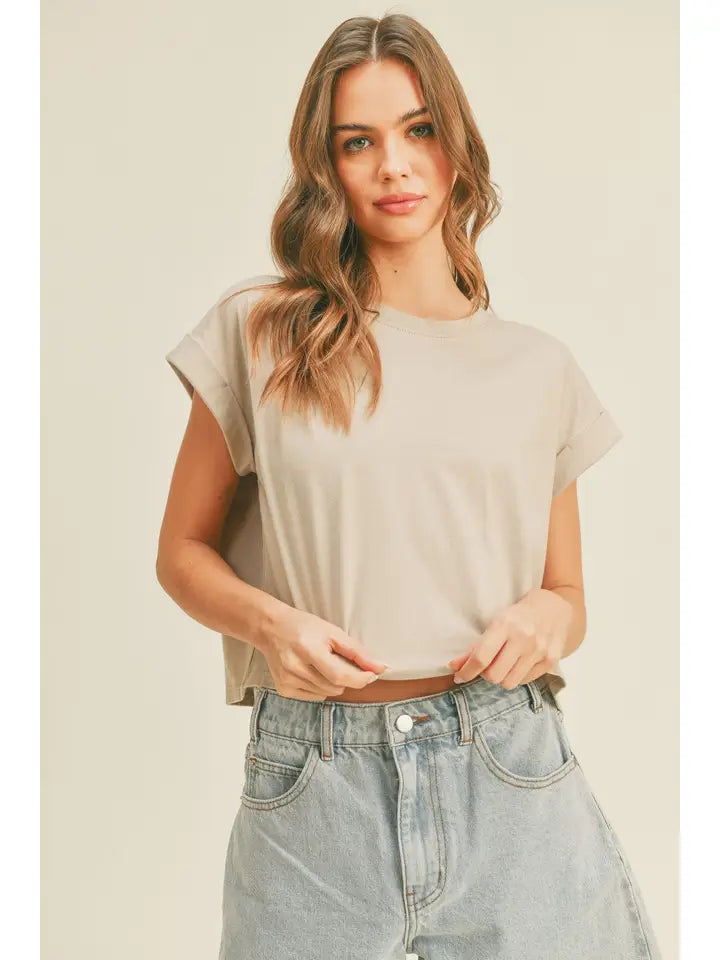 Stone Round Neck Top