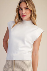 High Neck Fine Knit Top